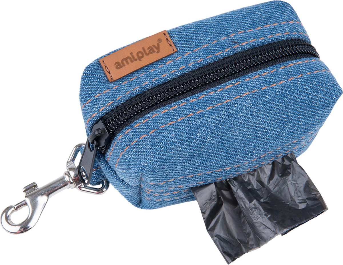 AMI poepzakhouder denim blauw 9x5x4cm