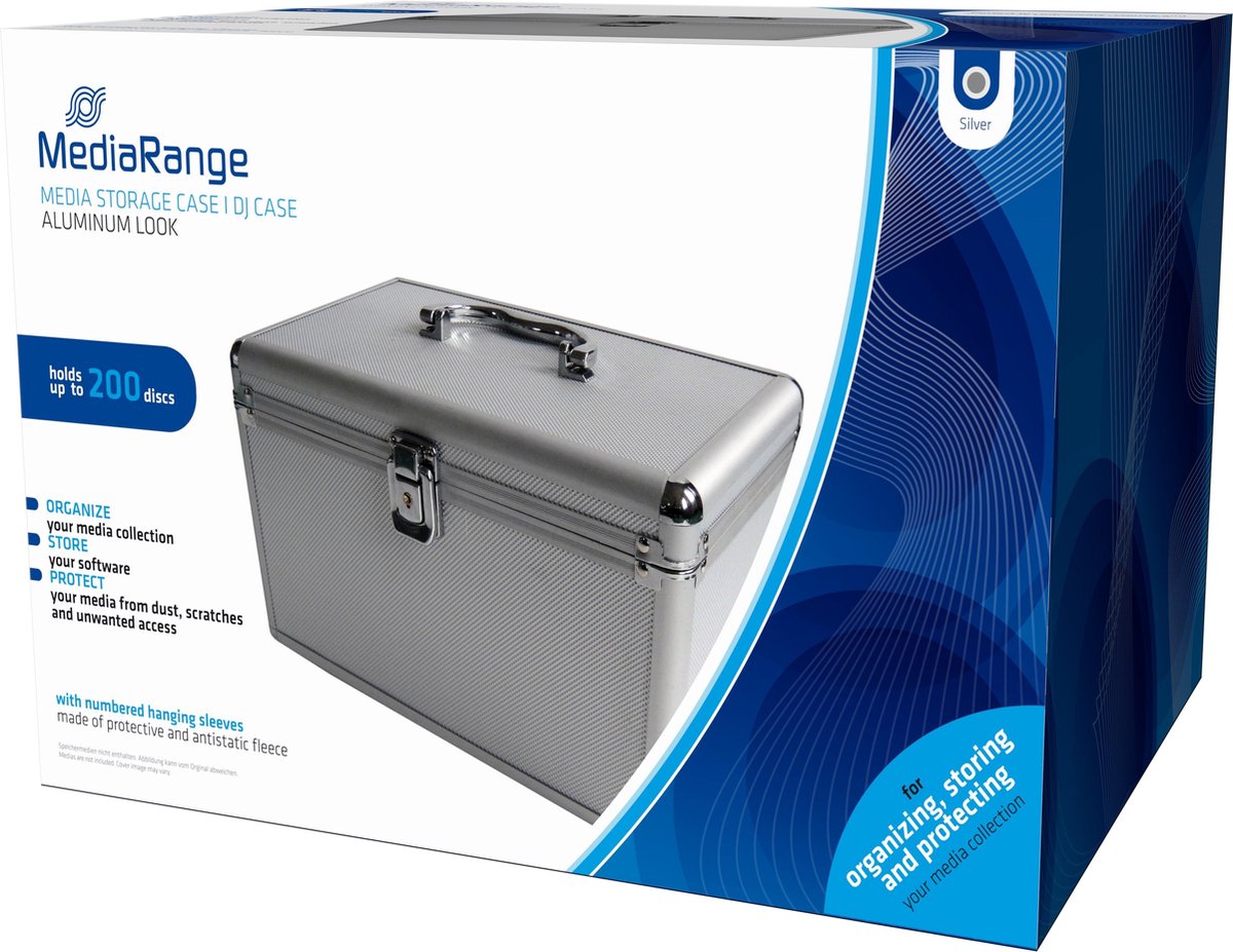 MediaRange BOX75 CD-doosje Opbergdoos 200 schijven Zilver