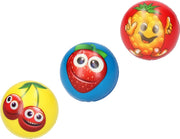 Stressbal medium Density – 7 cm – Sensomotorische Stimulatie – Anti Stress – 3 stuks – Met Afbeelding Fruit