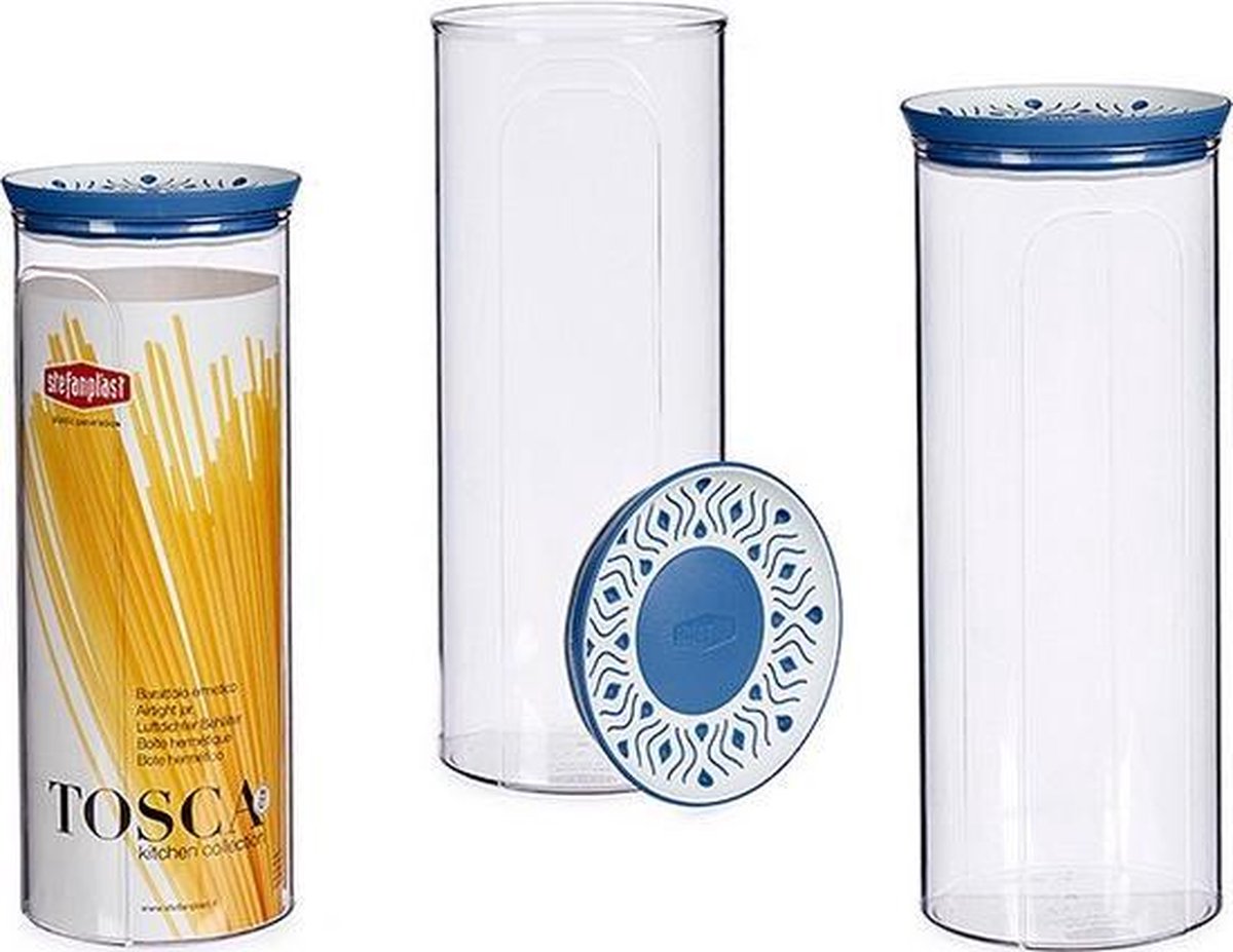 Tin Tosca Blauw Plastic (11