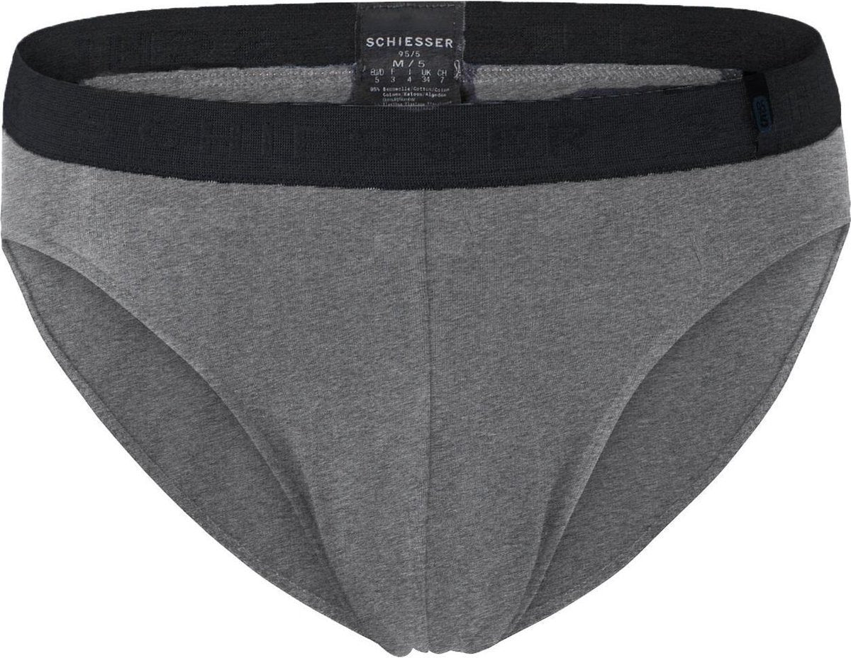 SCHIESSER 95/5 rioslip (1-pack) - grijs -  Maat: L