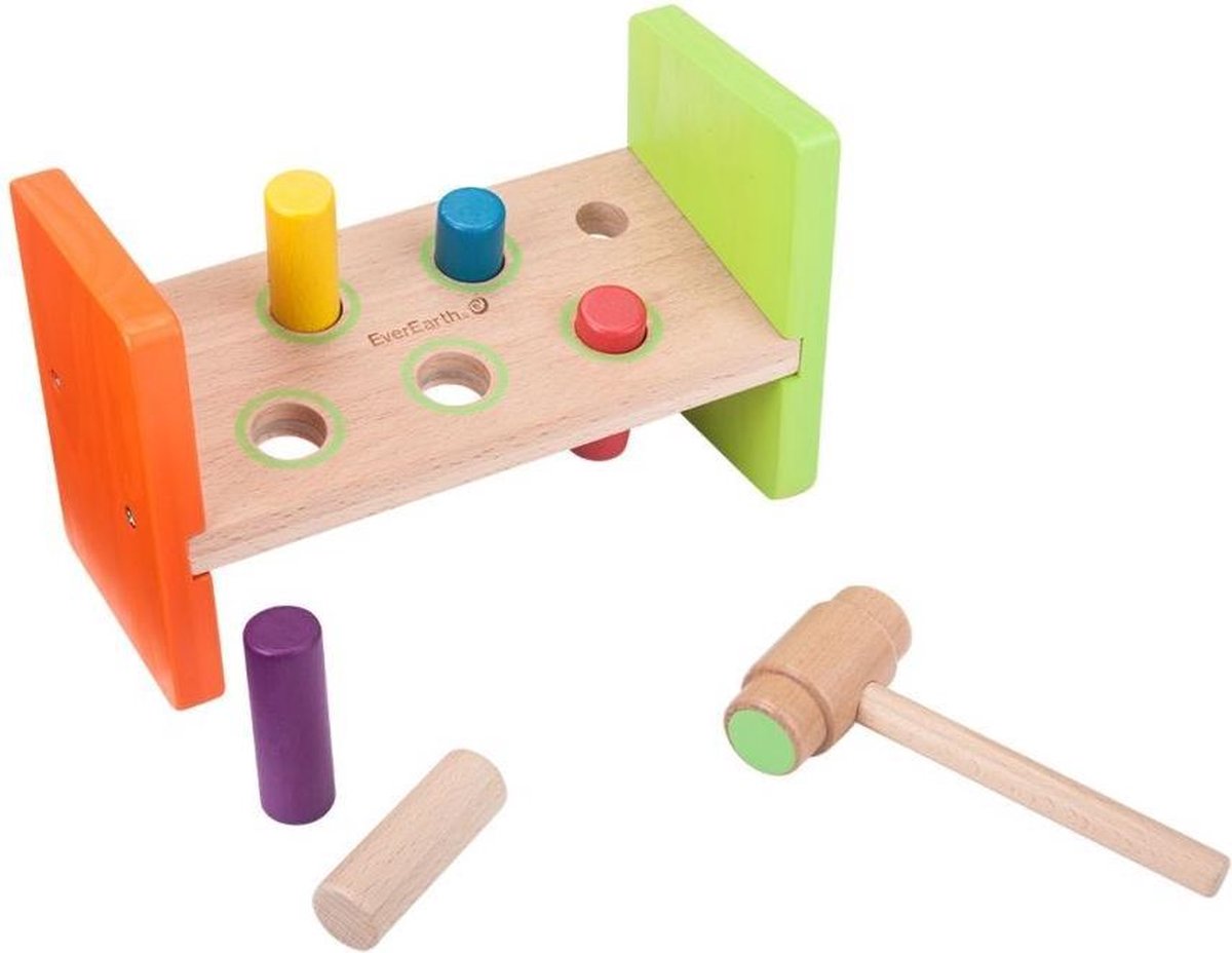 Everearth Hamerbank Hout 22 Cm Junior Multicolor