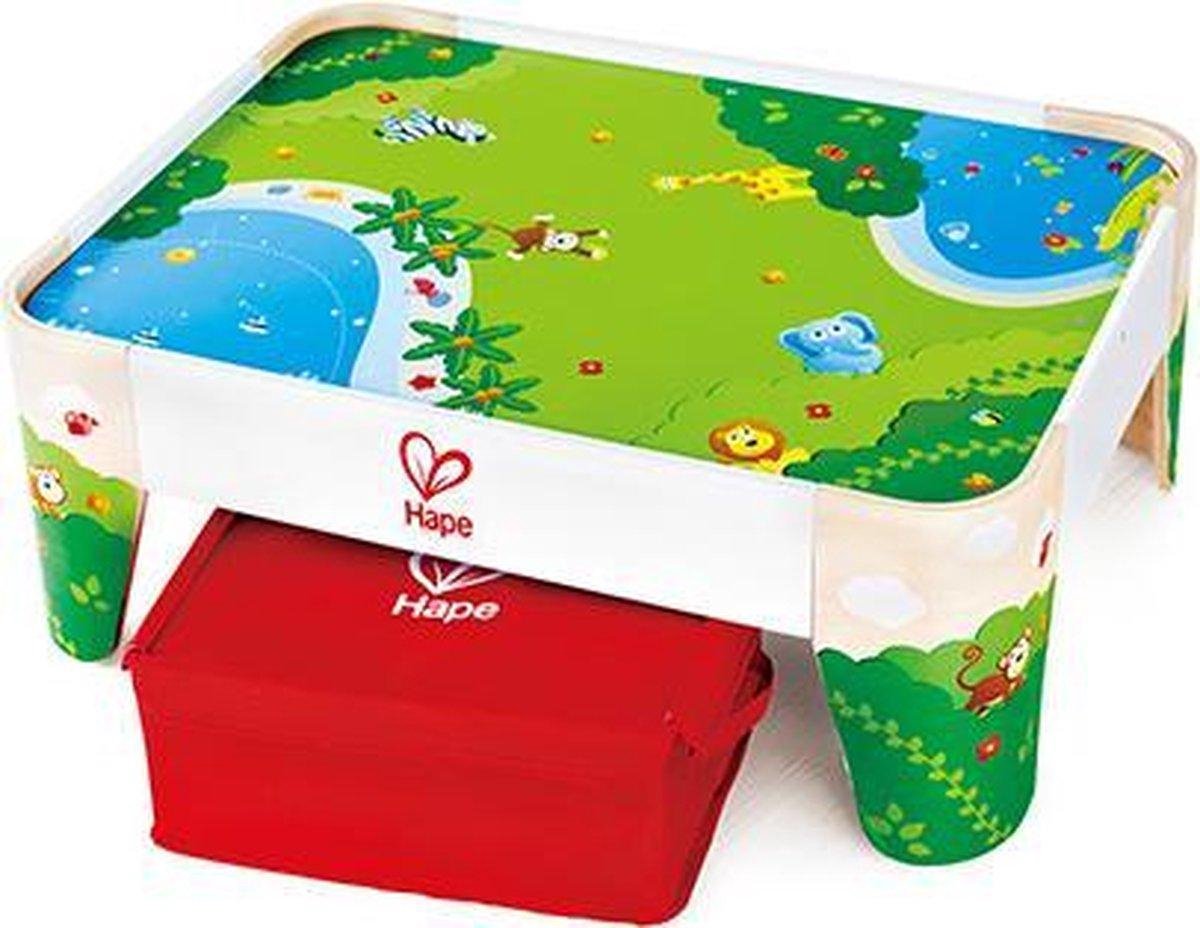 Hape Treinbaan speeltafel met opbergbox