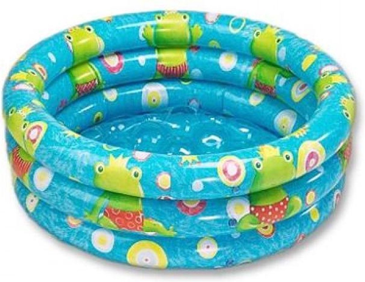 Blue Shark Fun - Babypool frog - Opblaasbaar Kikker baby zwembad - 70x25cm