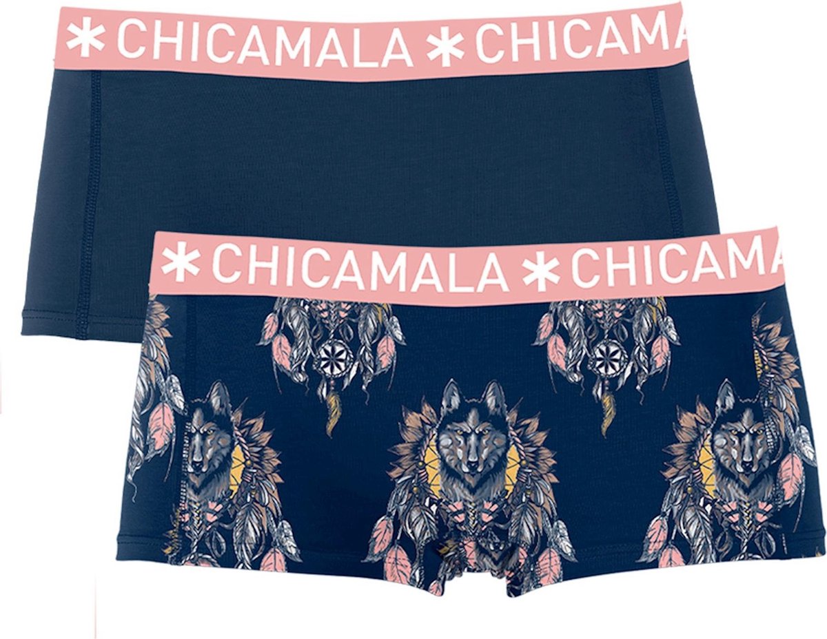 Chicamala meisjes 2P shorts huski blauw - 158/164