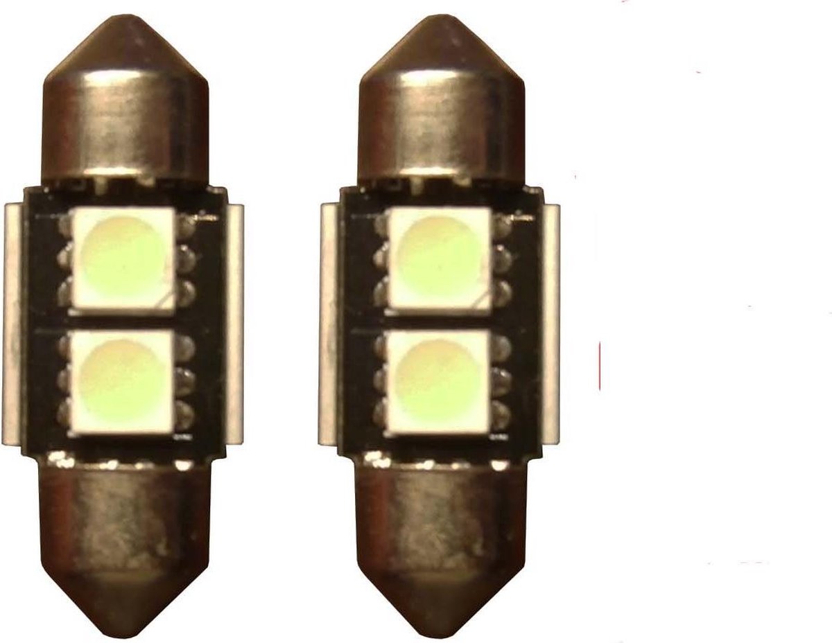 2 SMD Blauw Canbus LED binnenverlichting C5W 31mm