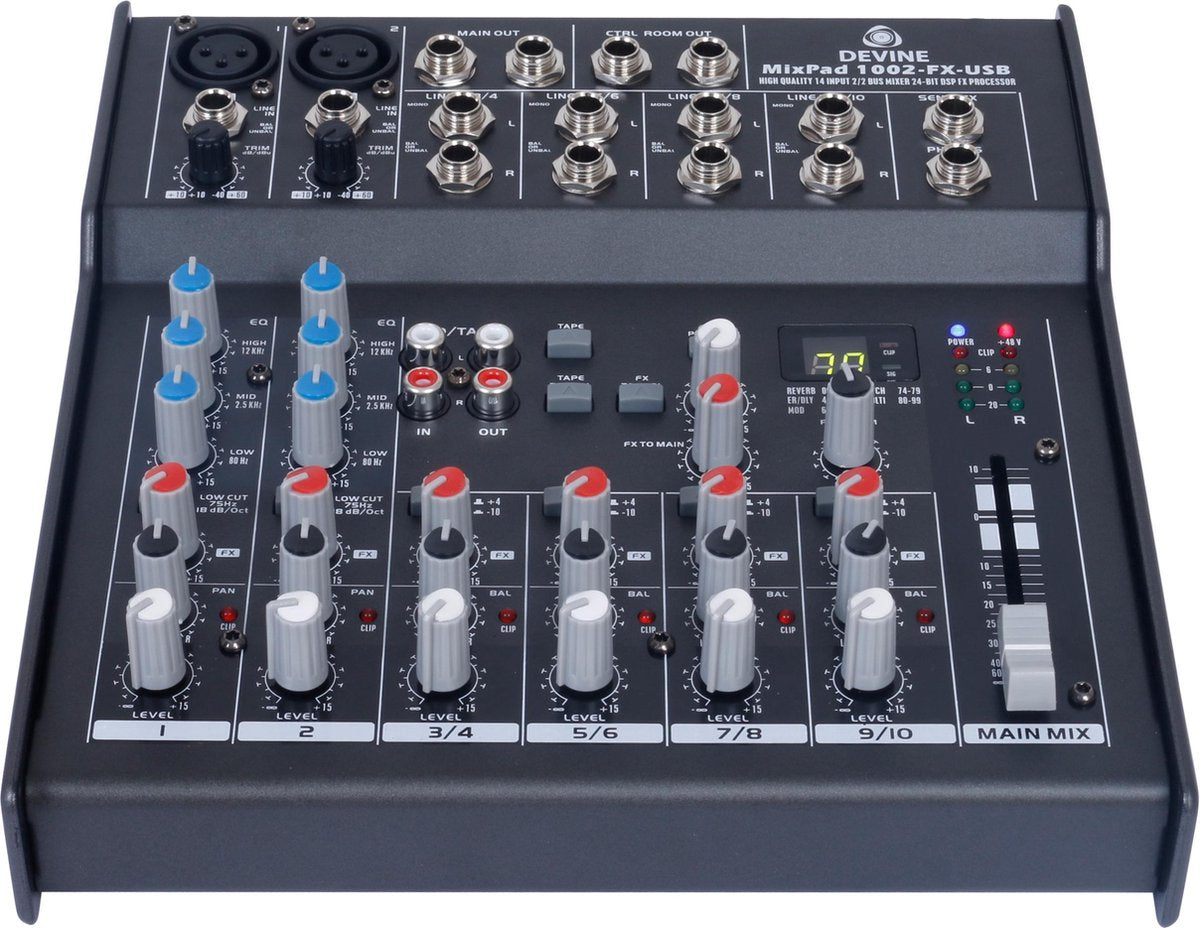 Devine MixPad 1002-FX-USB 10-kanaals mixer met FX en USB
