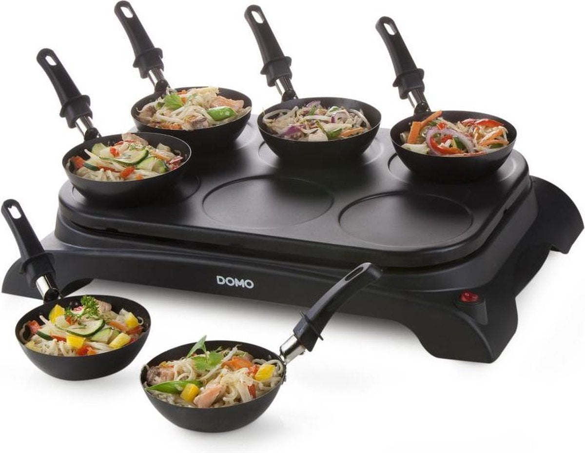 Domo DO8710W - Wokset / Pancakes maker - 6 personen