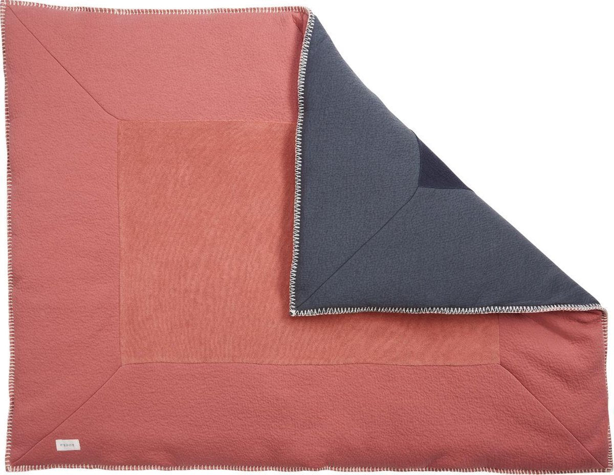 Koeka Boxkleed Runa - brique/dark grey 75x95cm