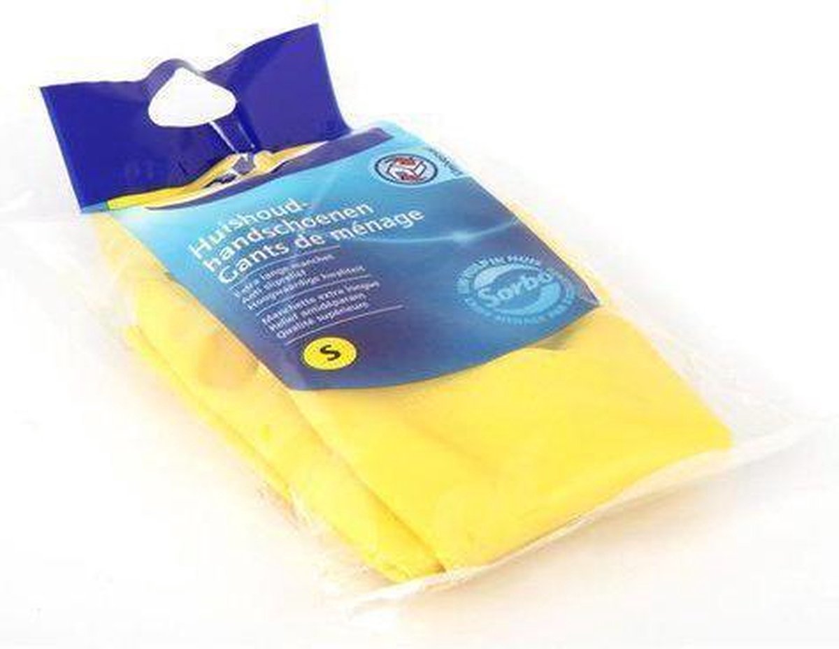 Sorbo Huishoudhandschoenen - Maat S - Geel