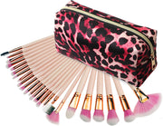 Evvie Professionele Make-up Kwasten - Kwastenset - Roze/ Goud - 24 stuks