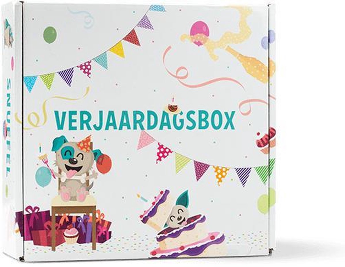 Snuffelbox Verjaardagsbox - Hondenspeelgoed - L - Voor Grote Honden (20 kg+)
