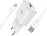 Xqisit Netstroomadapter 2.4A 1 USB-A poort EU- Micro-USB kabel
