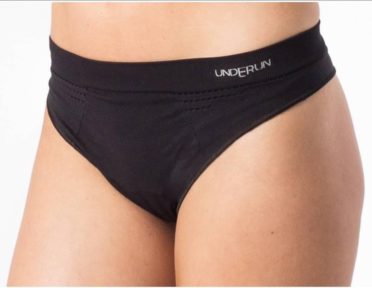 Underun - Hardlopen - Sportondergoed - Hardloopondergoed - Sportonderbroek - Vrouw String - Zwart - L