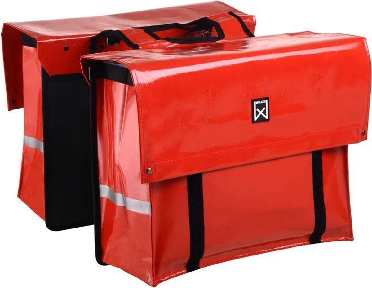 Willex Krantentas Dubbele Fietstas - 46 l - Rood