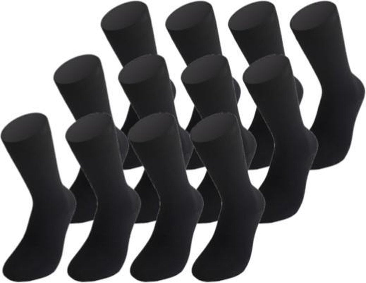 12 paar Damessokken - JustAMoment - naadloos - zwart - 39-42