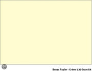 Benza Papier - Gekleurd Printpapier Hobbykarton 120 Gr. (Gram) A4 - Cr�me