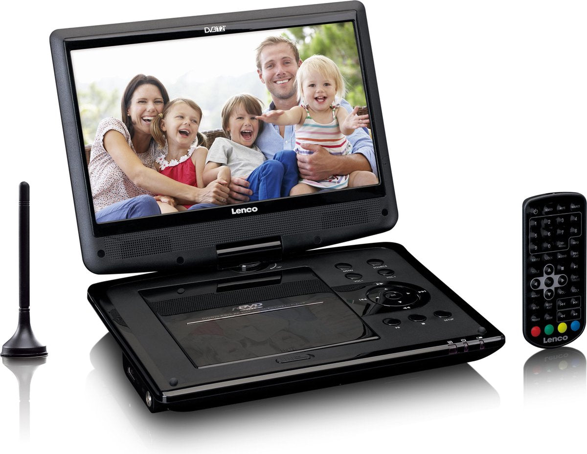 Lenco DVP-1064BK - Portable 10" DVD-speler met USB