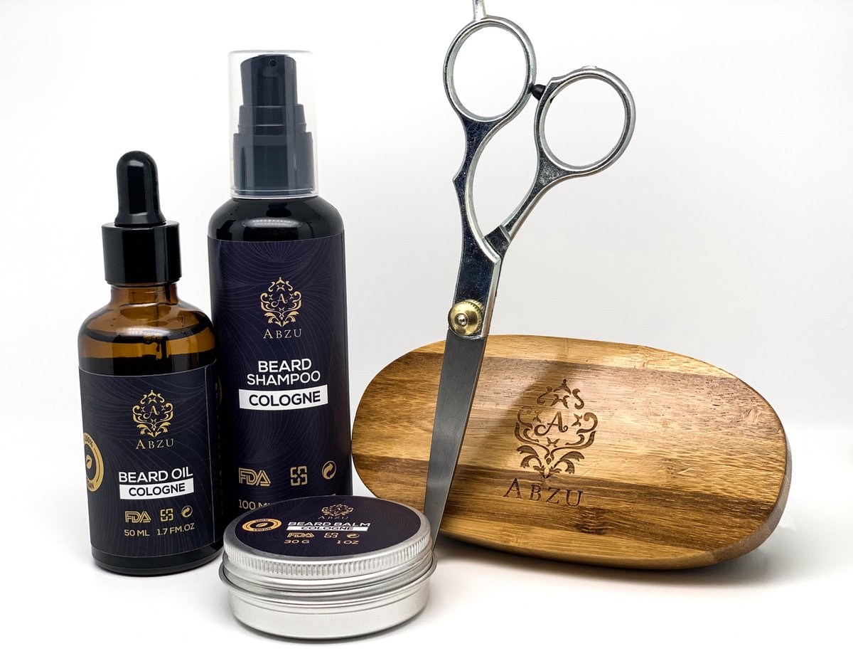 Abzu Baard Verzorging Set Premium - Inclusief Baardolie & Baardkam