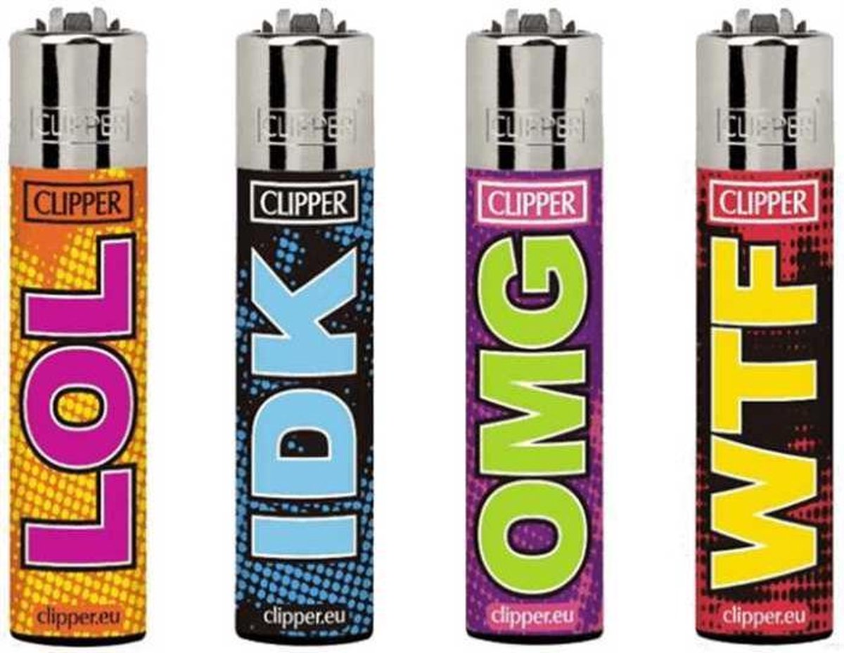 Clipper Aansteker - WOW Sentences - 4 stuks