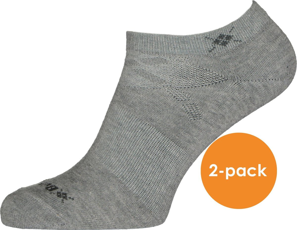 Burlington Everyday 2-Pack Sneakersok Dames 22051 - Grijs 3400 light grey Dames - 36-41