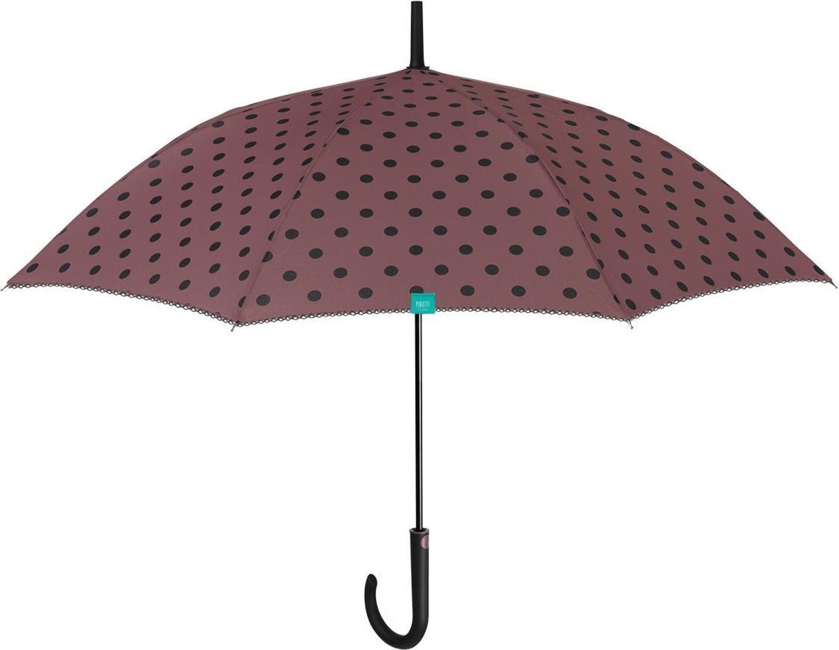 Perletti Paraplu Time Automatisch Dames 102 Cm Microfiber Taupe