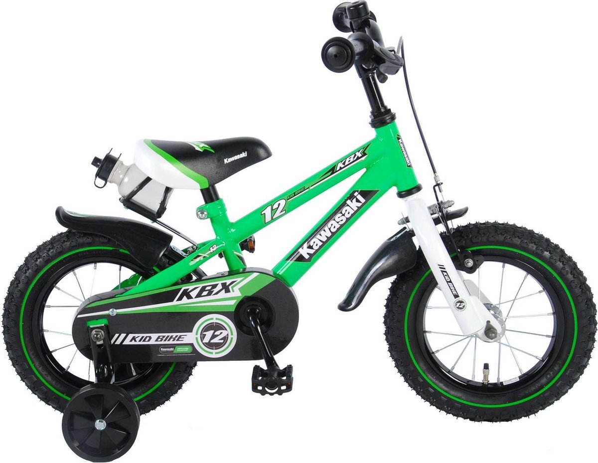 Kawasaki Kinderfiets - Jongens - 12 inch - Groen/Wit