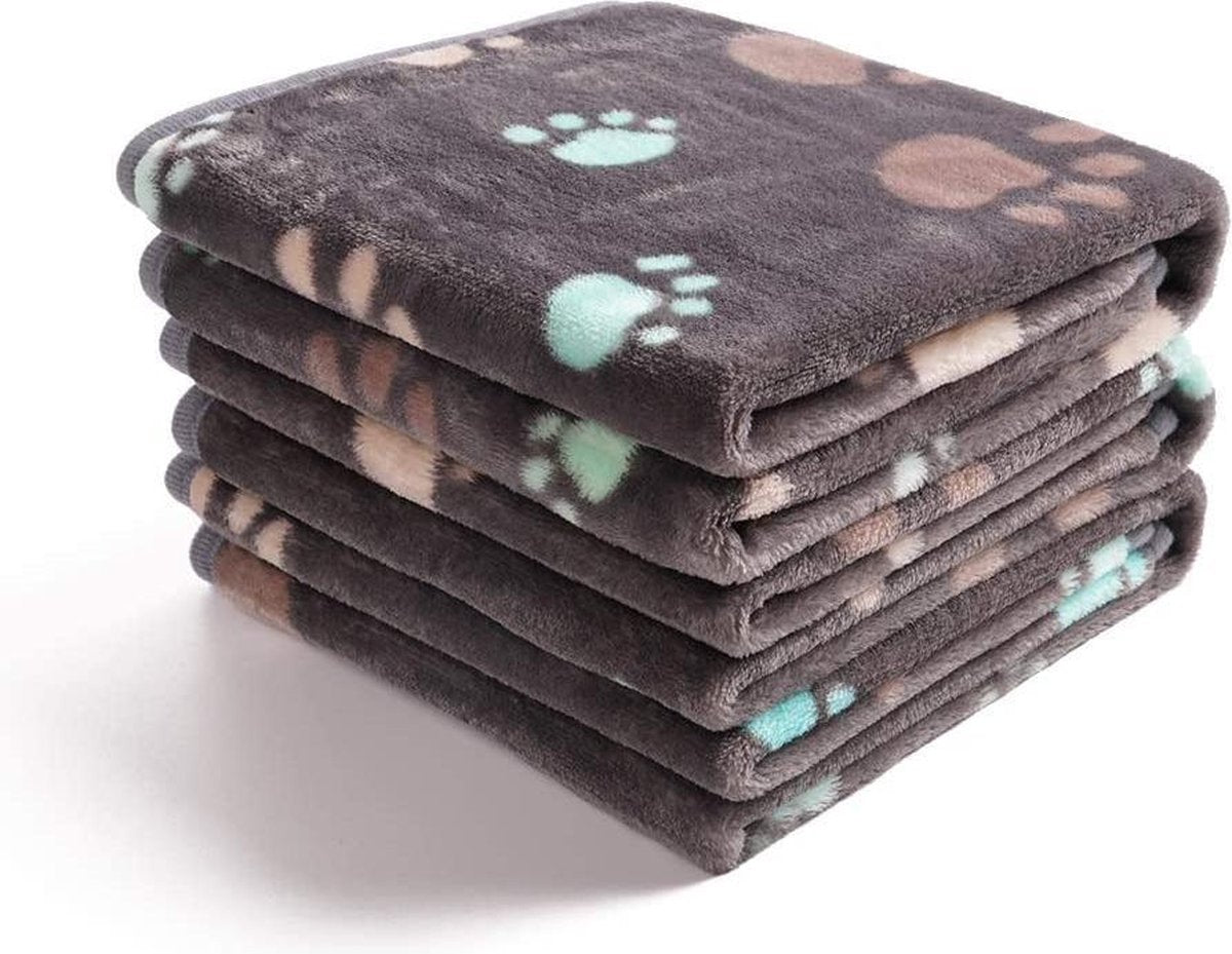 Rexa® Set van 3 zachte fleece dekens 76x52cm - Hondendeken voor uw huisdier - Zijdenzachte dierendeken - Beschermt bank tegen haren - Comfortabel voor uw hond