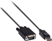 Cablexpert DisplayPort 1.1 naar VGA kabel / zwart - 1