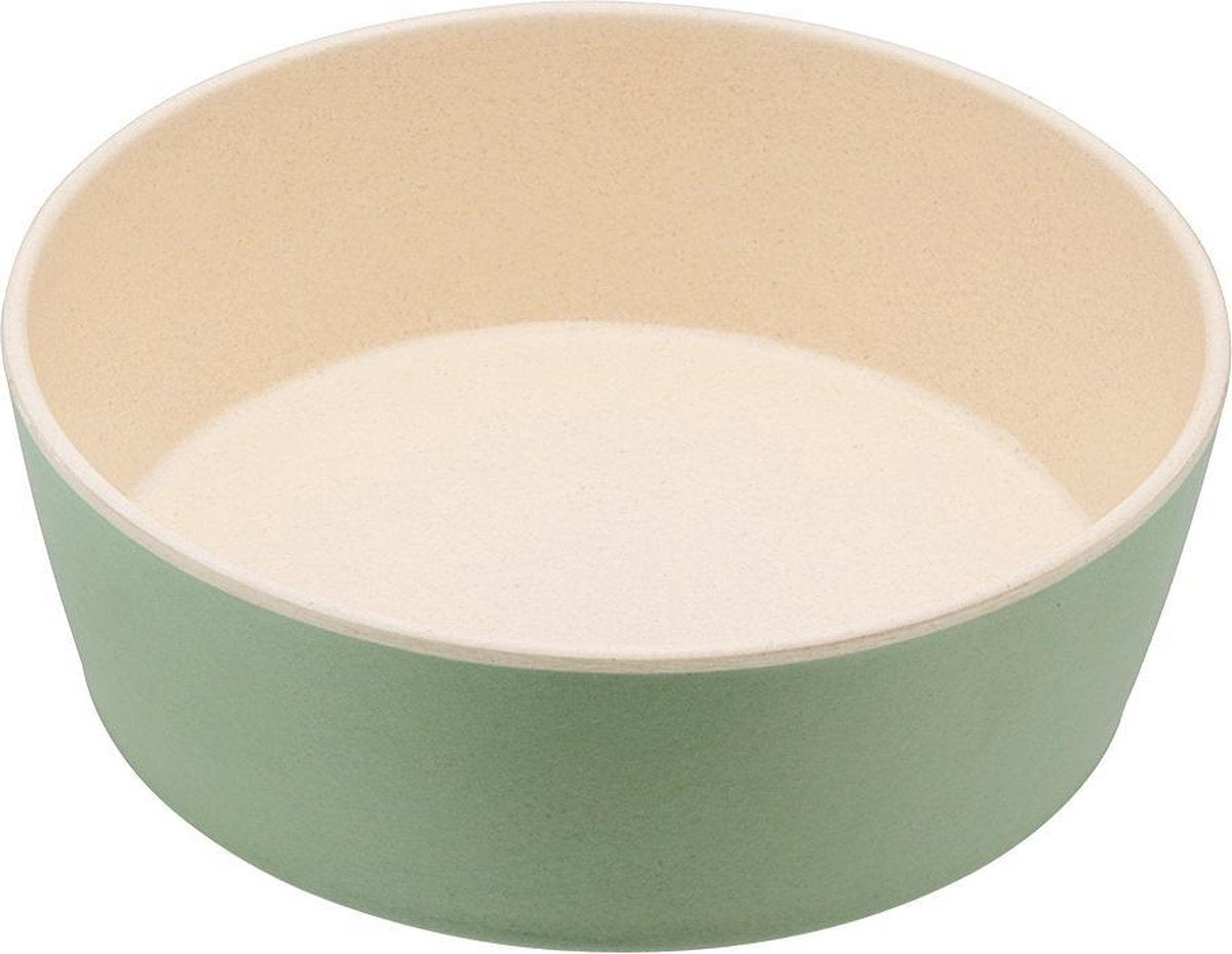 Bamboe voerbak/waterbak voor honden - duurzaam & trendy - Beco Printed Bowls in 5 Kleuren in 2 maten - Kleur: Mint