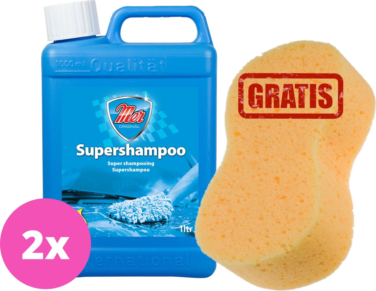 Mer Original Supershampoo (2x) + Jumbo Spons | Voordeelset