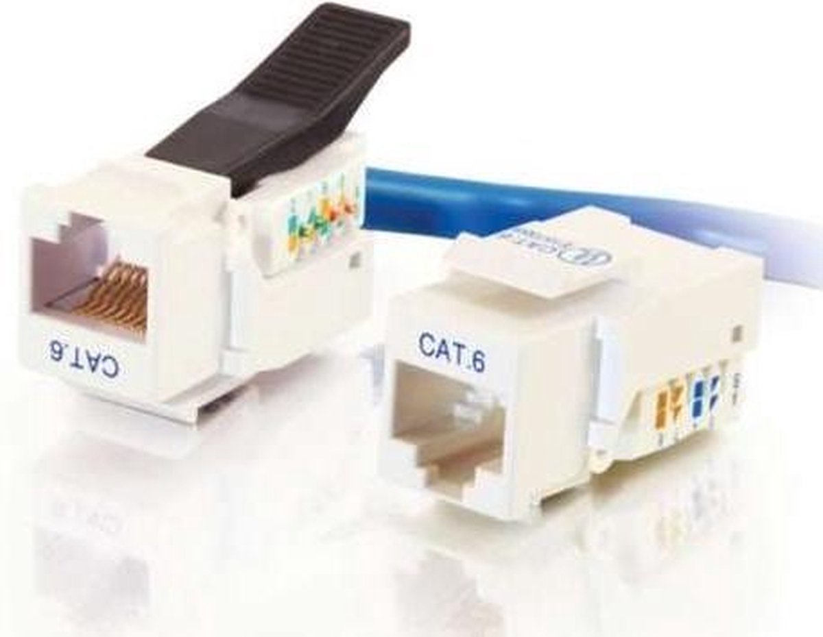 C2G Cat6 RJ45 UTP Toolless Keystone Jack RJ45 Wit