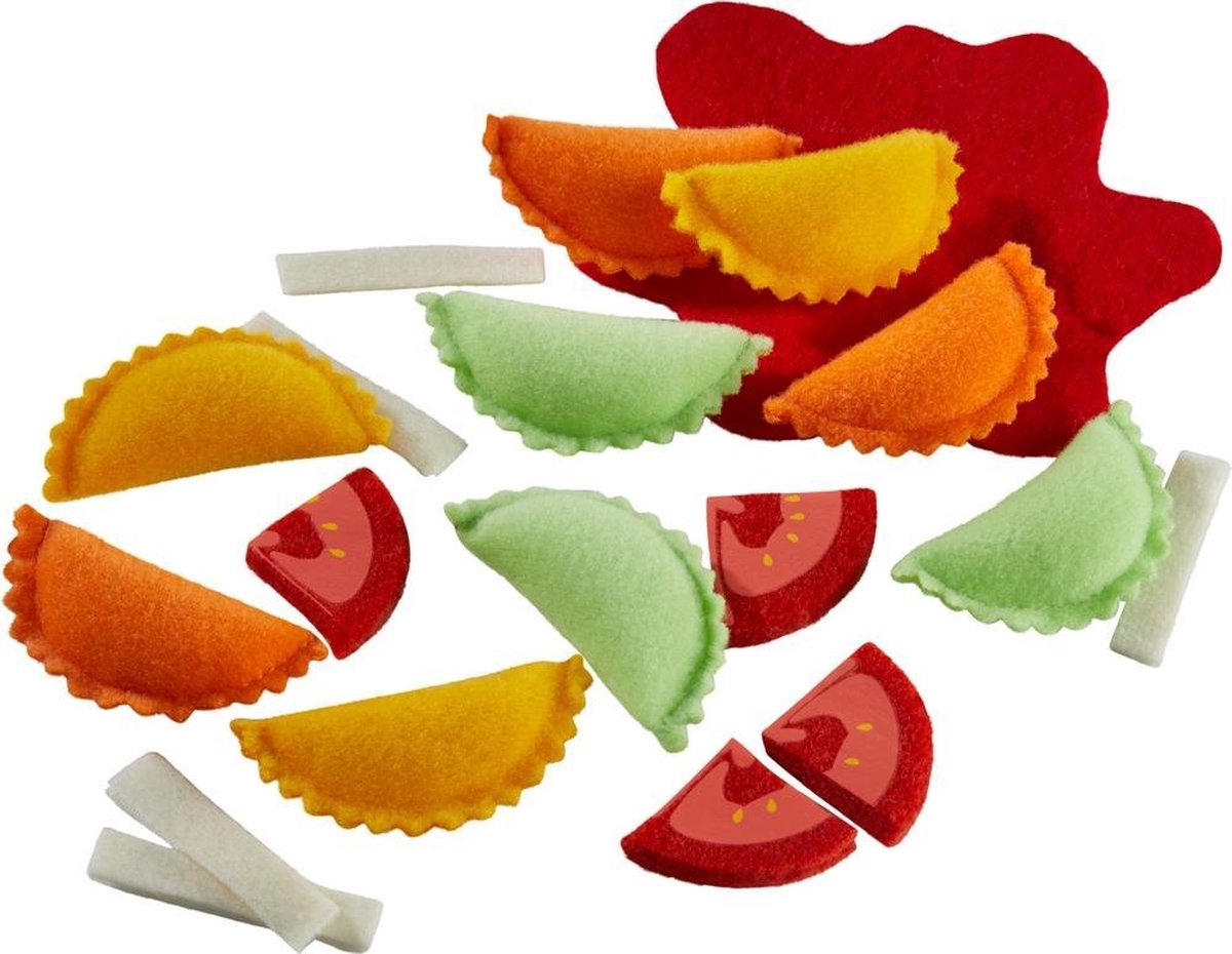 Haba Ravioli Junior Polyester Rood/oranje/groen 19-delig