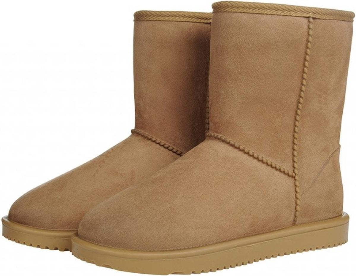 allweather Davos waterdicht en bontgevoerde (stal)schoen camel maat 33