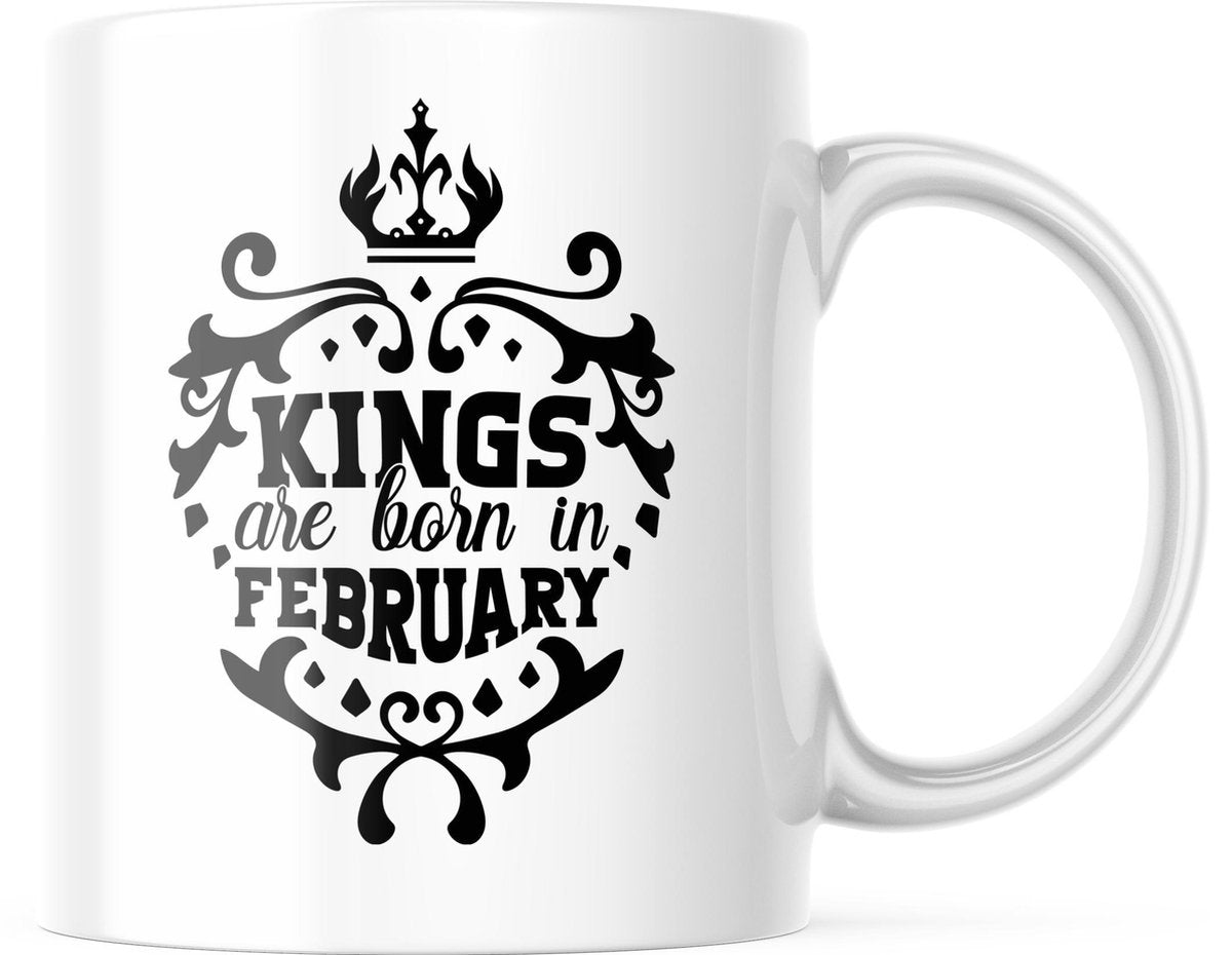Verjaardag Mok Kings are born in february