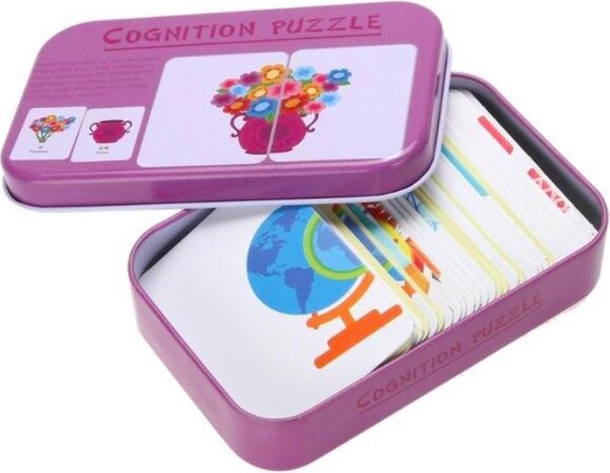 ProductGoods - Baby/Kinderen Geheugen Puzzel - Engels Chinees Leren - Thema Diverse Plaatjes - Speelgoed - Leren - Spelen - Puzzel - Educatieve Speelgoed