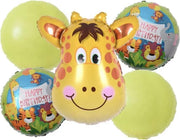HBD-Giraffe-Jungle-Set(5stuks)-Ballonnen 1 + 1 gratis