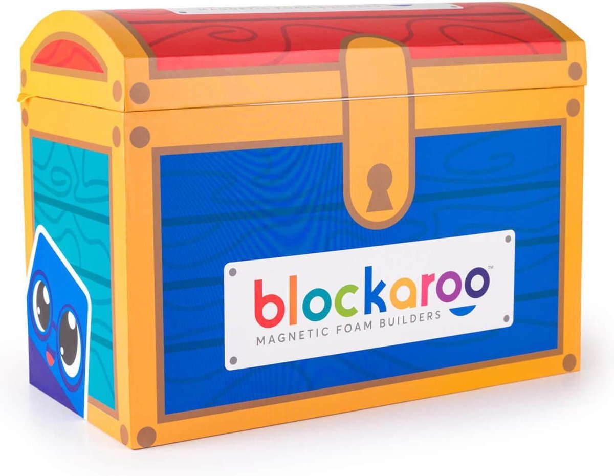 Blockaroo schatkist box-100 stuks-magnetisch speelgoed-peuter speelgoed-speelgoed 1 jaar/2 jaar/3 jaar-badspeelgoed