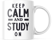 Mok Keep calm and study on | Juf Bedankt Cadeau | Meester Bedankt Cadeau | Leerkracht Bedankt Cadeau | Einde schooljaar Bedankt Cadeau