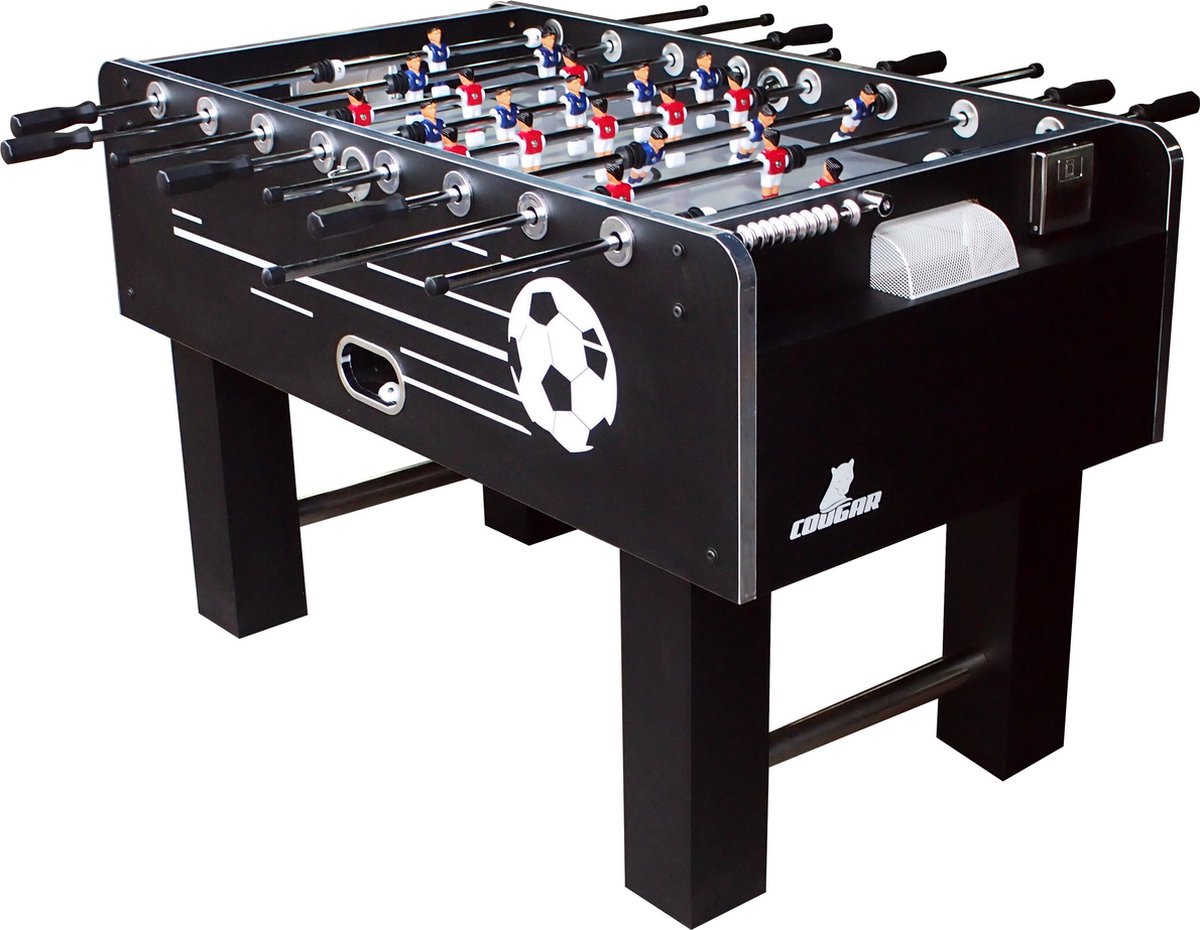 Cougar Cup Master Voetbaltafel - Tafelvoetbal - Zwart - 140 x 74 x 88 cm