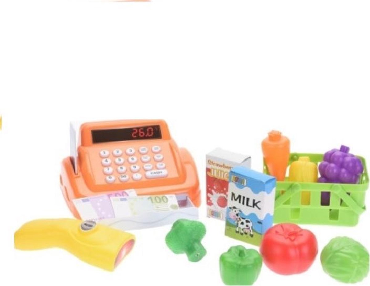 Kassa met scanner incl. accesoires