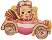 Naambord baby aan boord meisje van hout 20
