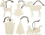 Christmas Ornaments. 7-9 cm. 4 mm. plywood. 90 pc
