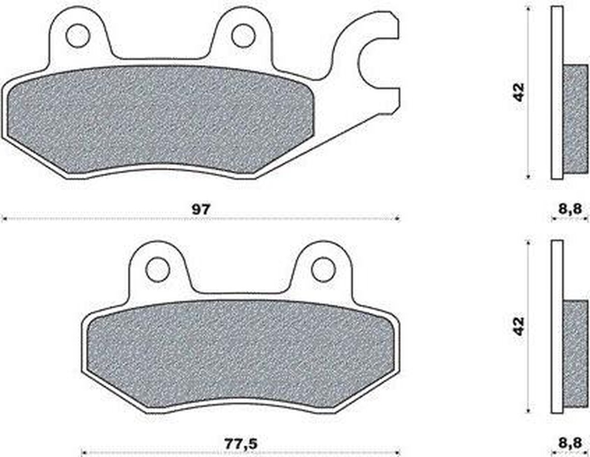 Remblokset Newfren FD0257 Kymco Dink Voor/Achter