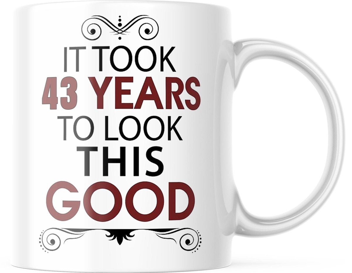 Verjaardag Mok It took 43 years to look this good