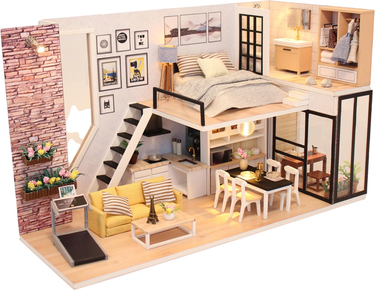 Modelbouw Miniatuur Bouwpakket - Give You Happiness - Knutselen – DIY - Met LED verlichting