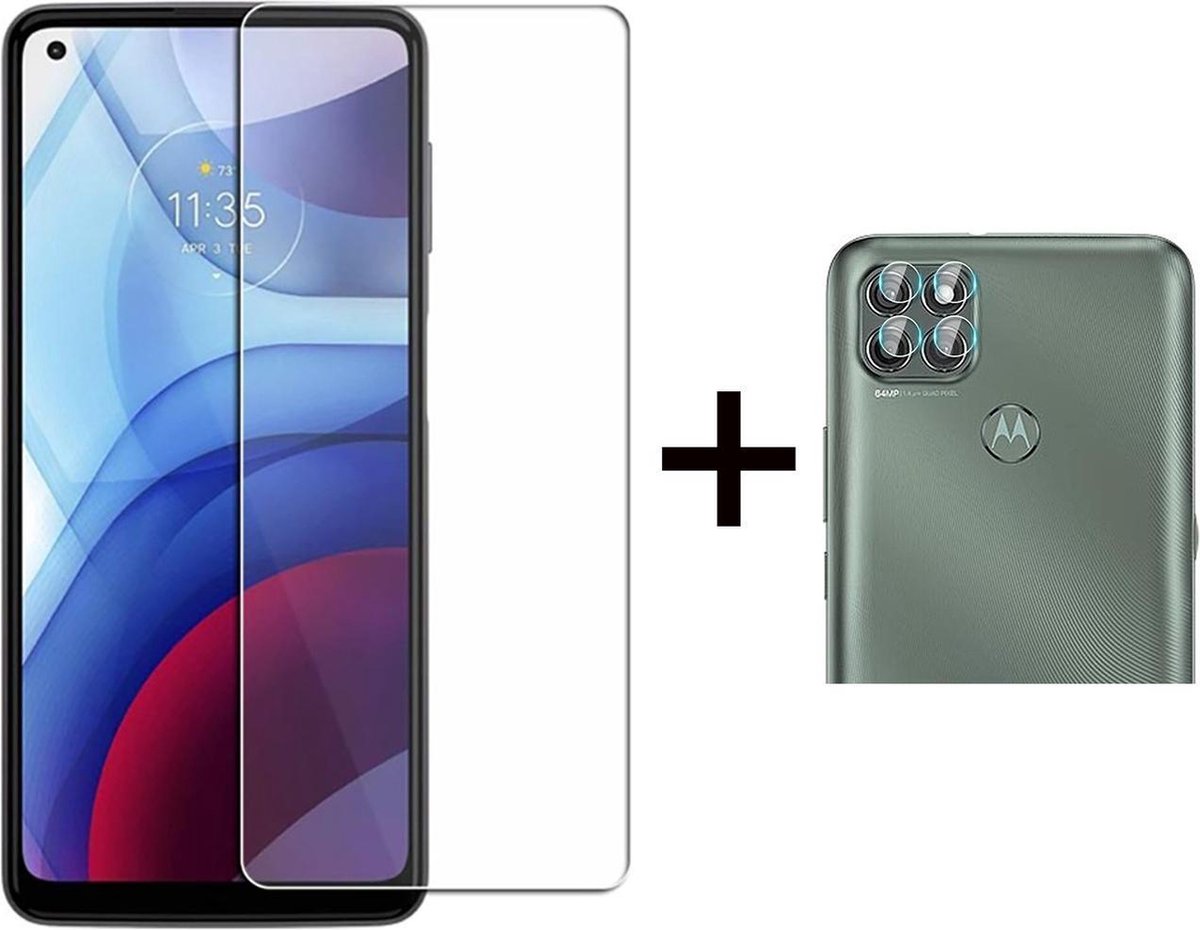 Beschermglas Motorola G9 Power screenprotector 1 stuk - Motorola G9 Power screen protector camera lens - 1 stuk - Motorola G9 Power screenprotector glas