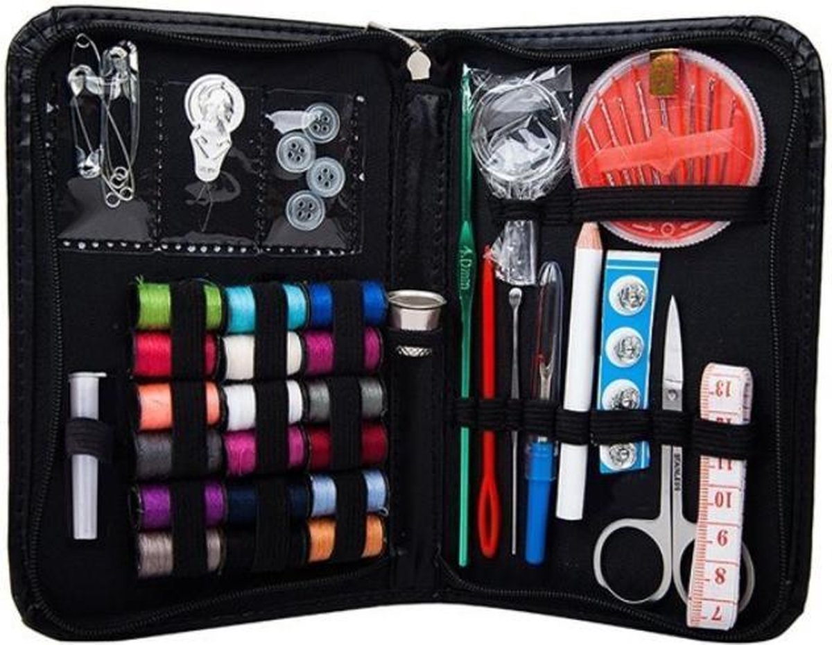 Uitgebreide 40-delige Naai Set - Naai Doos - Etui - Naaien voor Beginners - Naaiset