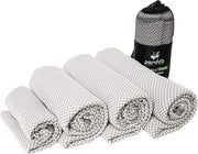 Pandoo sneldrogende handdoek - Bevat bamboevezels - Grijs - 160 cm x 80 cm