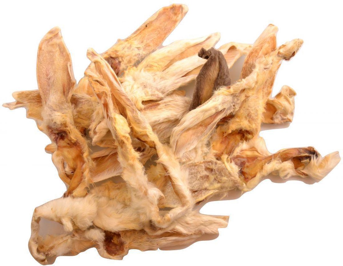Konijnenoren (met haar) 150 gr